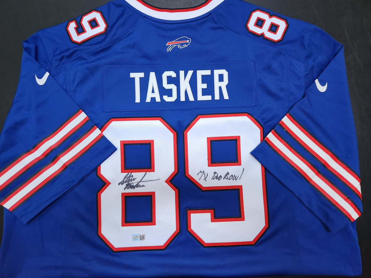 Steve Tasker AUTOGRAPHED BUFFALO BILLS FOOTBALL JERSEY NUMBER “9